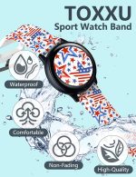 TOXXU Holiday Watch Band 20mm Compatible with Samsung Galaxy Watch 5/ Watch 5 Pro / Watch 4/ Watch 4 Classic/ Watch 3/ Watch Active 2/ Watch Active/ Watch for Women men, Festival Cute Pattern Silicone Printed Replacement Strap - Image 2
